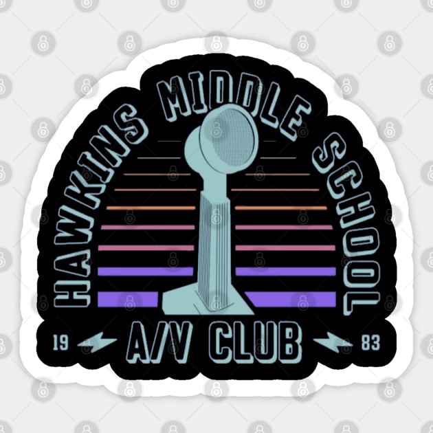 Hawkins Middle School A/V Club Sticker by wls